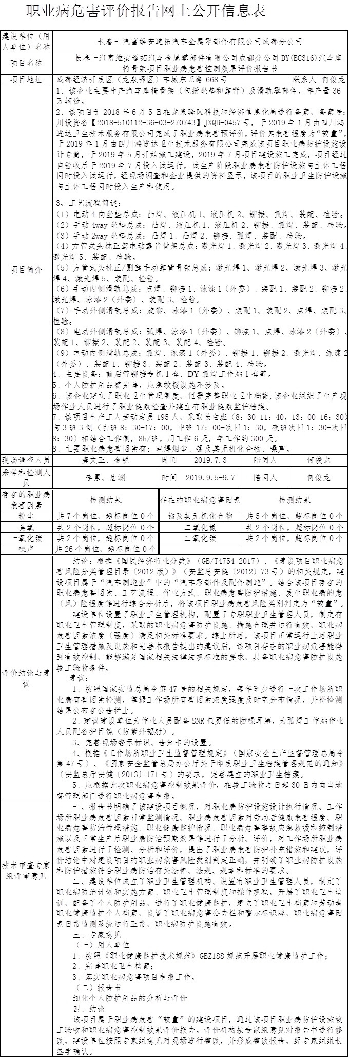 長春一汽富維安道拓汽車金屬零部件有限公司成都分公司DY(BC316)汽車座椅骨架項目職業病危害控制效果評價報告書.jpg