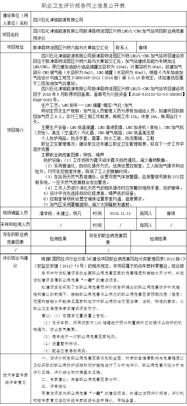 四川石化津城能源有限公司新津縣物流園區(qū)興物LNG L-CNG加氣站項目職業(yè)病危害預評價.jpg