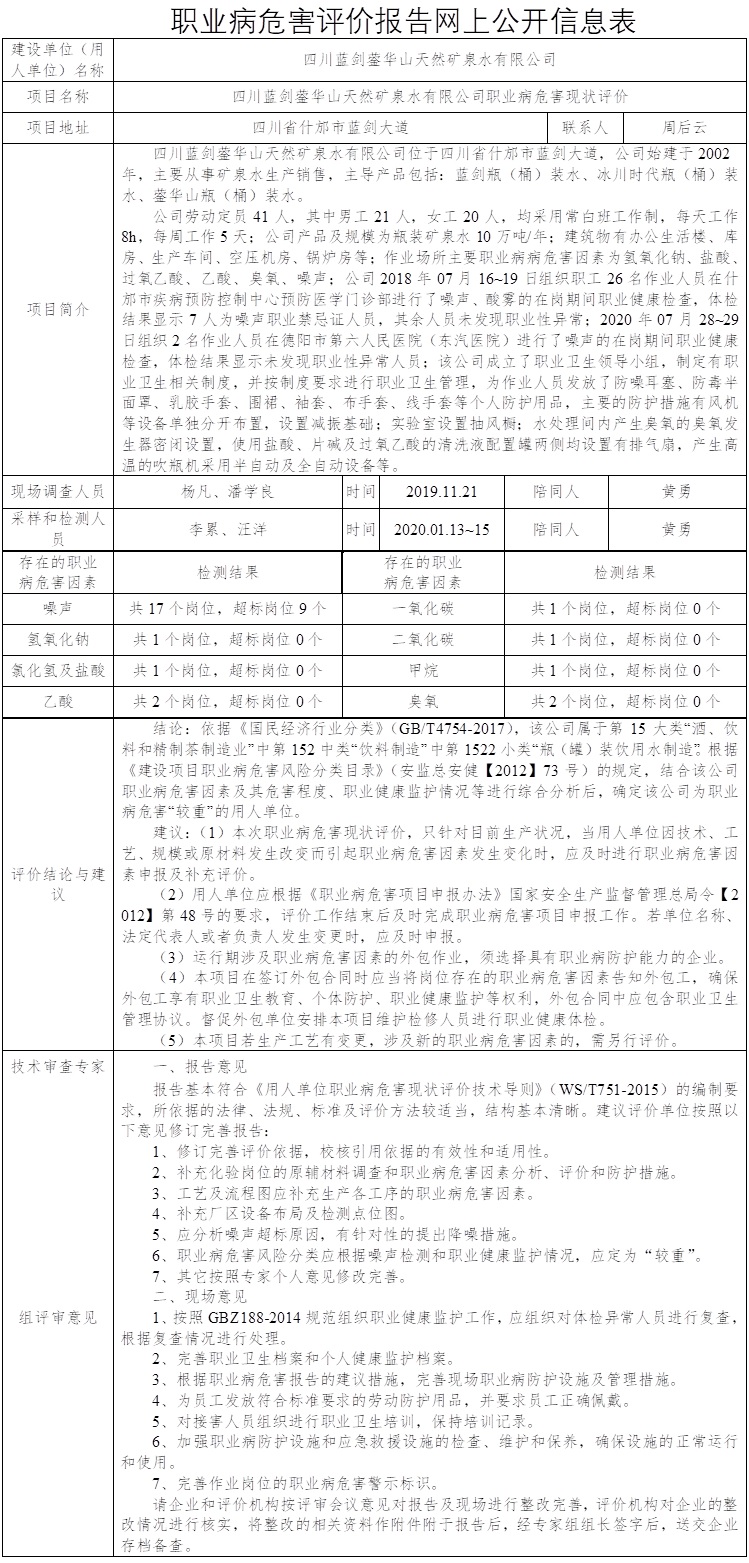 四川藍劍鎣華山天然礦泉水有限公司職業(yè)病危害現(xiàn)狀評價.jpg