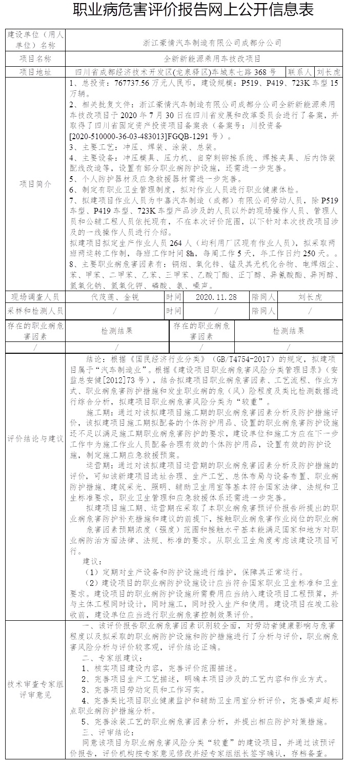浙江豪情汽車制造有限公司成都分公司全新新能源乘用車技改項目職業(yè)病危害預評價.jpg