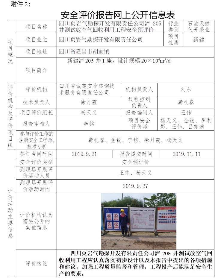 四川頁巖氣勘探開發有限責任公司瀘205井測試放空氣回收利用工程安全預評價.jpg