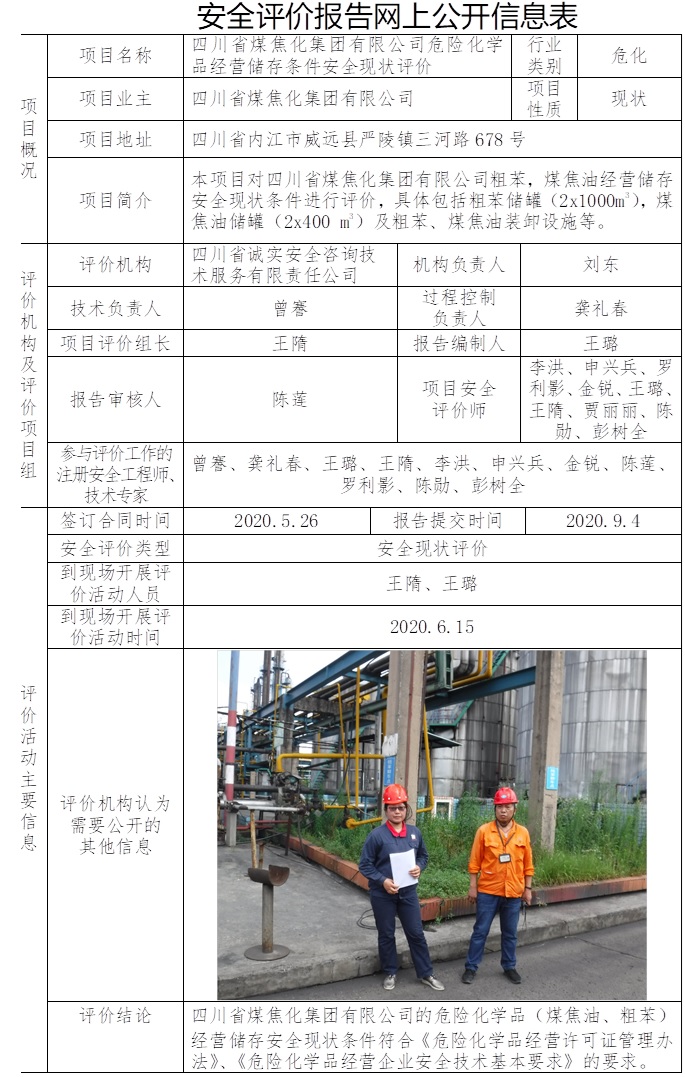 四川省煤焦化集團有限公司危險化學品經營儲存條件安全現狀評價.jpg