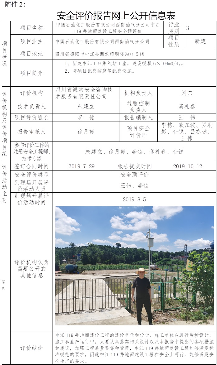 中國石油化工股份有限公司西南油氣分公司中江119井地面建設工程安全預評價.jpg