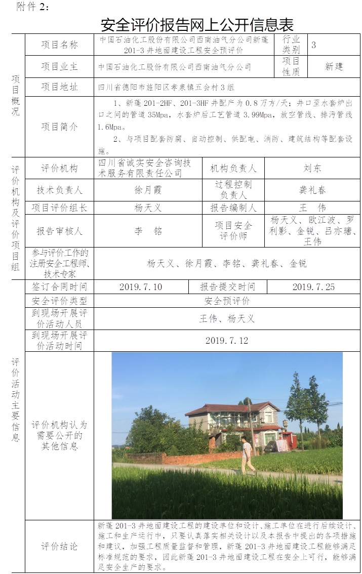 中國石油化工股份有限公司西南油氣分公司新蓬201-3井地面建設工程安全預評價.jpg