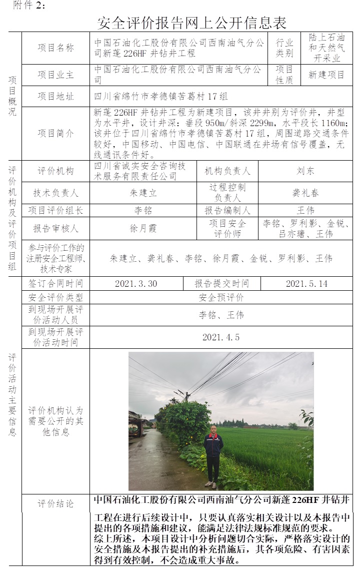 中國石油化工股份有限公司西南油氣分公司新蓬226HF井鉆井工程安全預評價.jpg