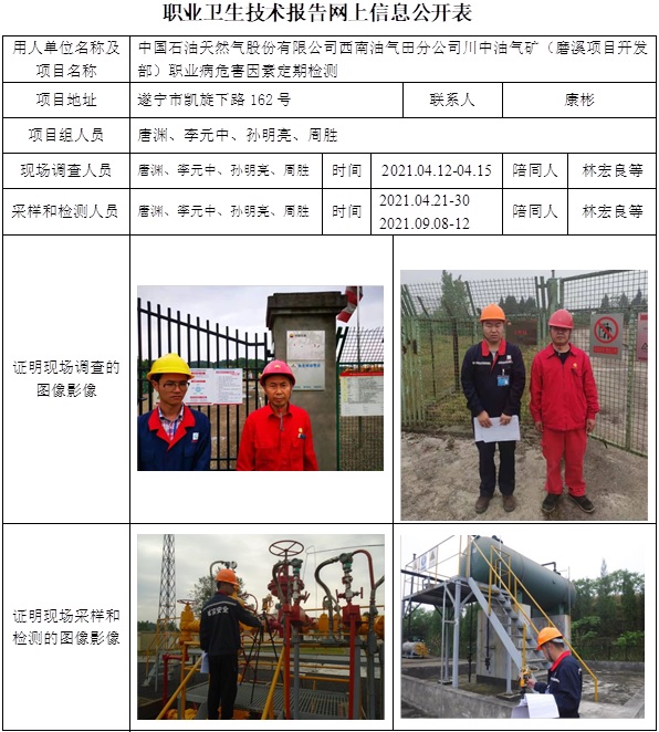 中國石油天然氣股份有限公司西南油氣田分公司川中油氣礦（磨溪項(xiàng)目開發(fā)部）職業(yè)病危害因素定期檢測.jpg