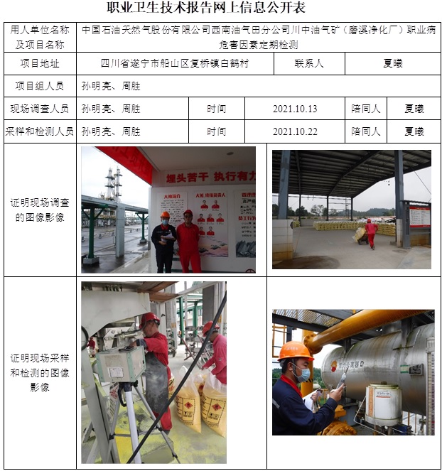 中國石油天然氣股份有限公司西南油氣田分公司川中油氣礦（磨溪凈化廠）職業(yè)病危害因素定期檢測(cè).jpg