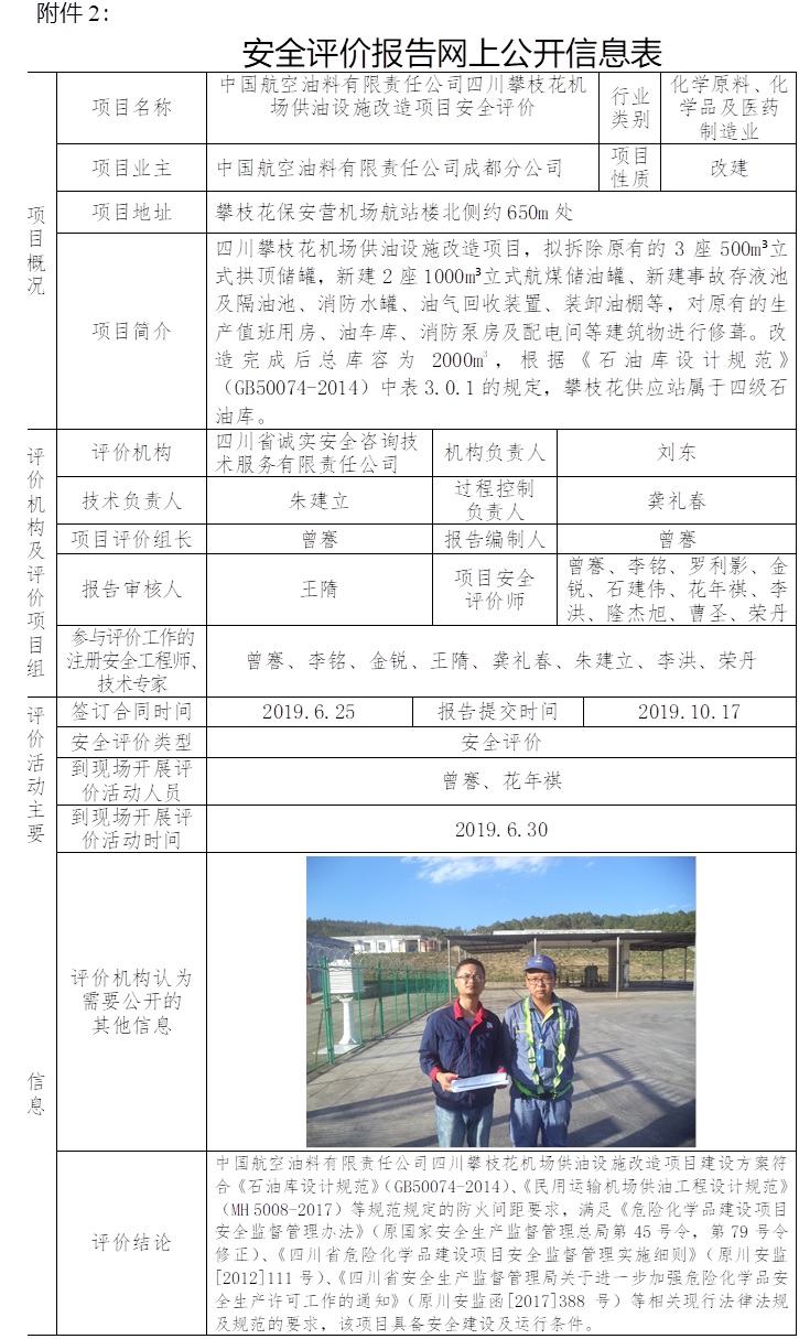中國航空油料有限責任公司四川攀枝花機場供油設施改造項目安全評價.jpg