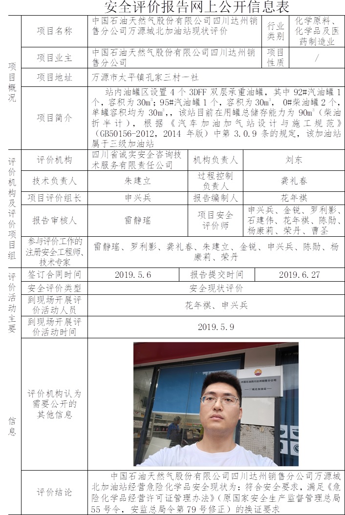 中國石油天然氣股份有限公司四川達州銷售分公司萬源城北加油站安全現狀評價.jpg
