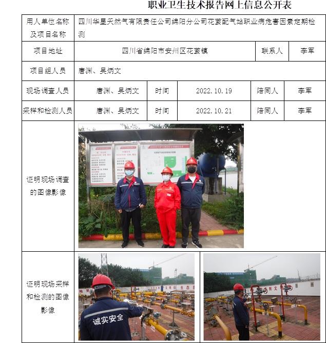 四川華星天然氣有限責(zé)任公司綿陽分公司花荄配氣站職業(yè)病危害因素定期檢測(cè).jpg