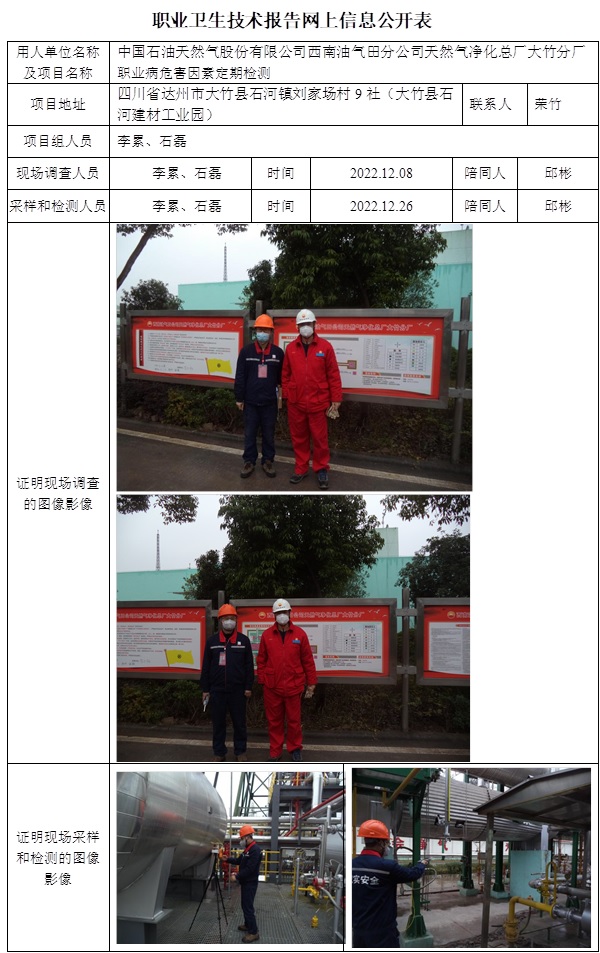 中國石油天然氣股份有限公司西南油氣田分公司天然氣凈化總廠大竹分廠職業病危害因素定期檢測.jpg