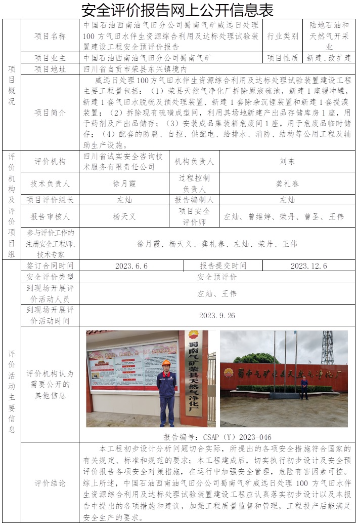 CSAP（Y）2023-046 威遠(yuǎn)日處理100方氣田水伴生資源綜合利用及達(dá)標(biāo)處理試驗(yàn)裝置建設(shè)工程安全預(yù)評(píng)價(jià)報(bào)告.jpg