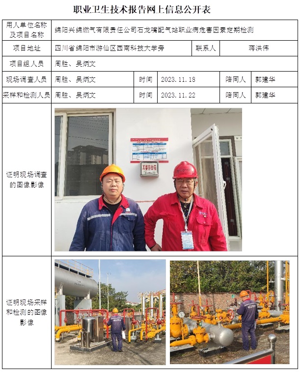 CSZJ(D)2023-170  綿陽興綿燃氣有限責任公司石龍嘴配氣站職業衛生技術報告.jpg