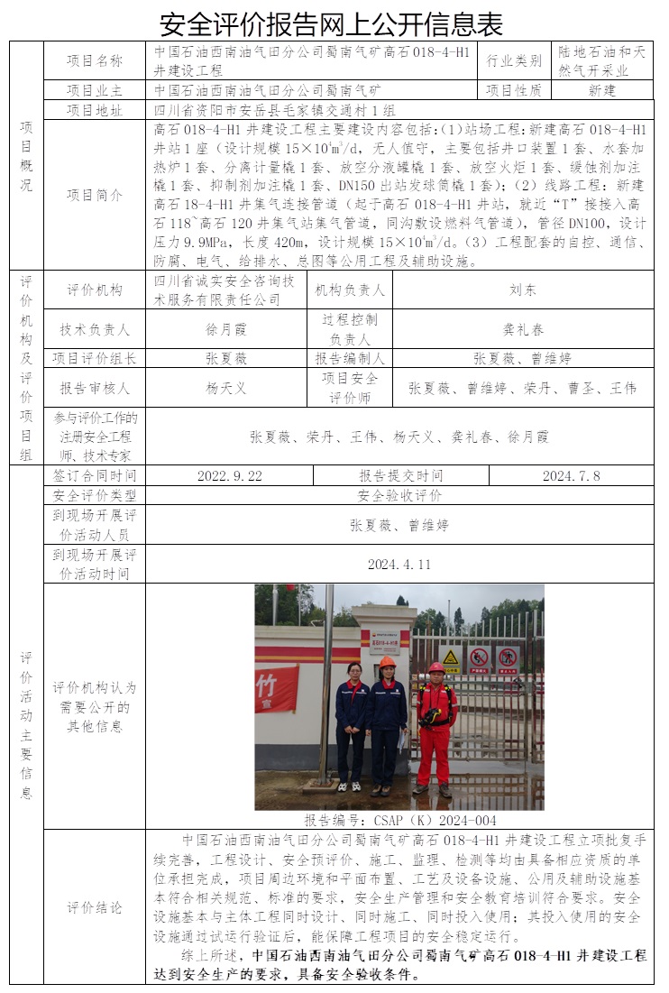 CSAP（K）2024-004 中國石油西南油氣田分公司蜀南氣礦高石018-4-H1井建設(shè)工程安全驗收評價.jpg
