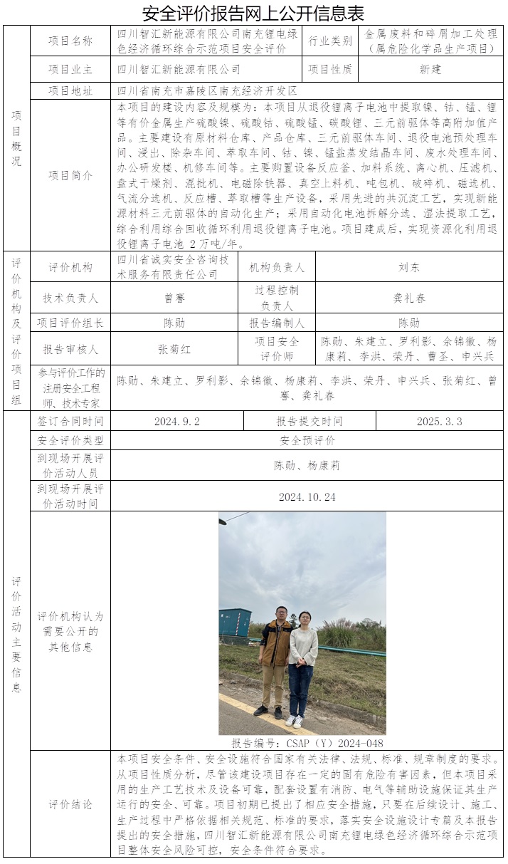 CSAP（Y）2024-048 四川智匯新能源有限公司南充鋰電綠色經(jīng)濟(jì)循環(huán)綜合示范項(xiàng)目安全評(píng)價(jià).jpg