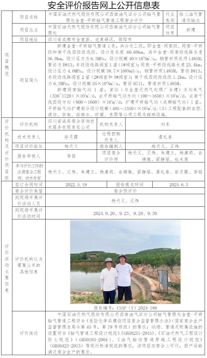 CSAP（Y）2024-188 輸氣管理處金堂-平橋輸氣管道工程安全評(píng)價(jià)報(bào)告.jpg